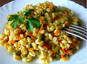 Перловка с овощами